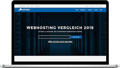 Homepage von Hosterz